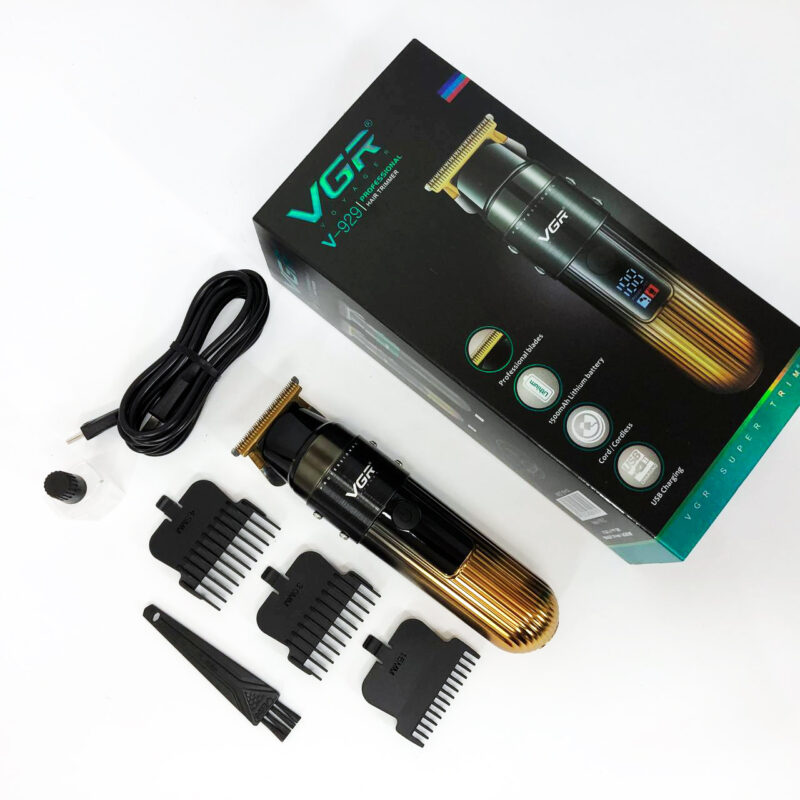 Машинка для стрижки волосся VGR V-929 акумуляторна — триммер для професійних результатів вдома