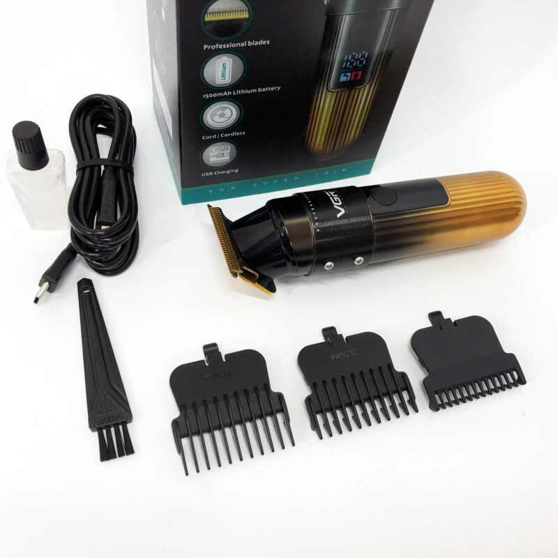 Машинка для стрижки волосся VGR V-929 акумуляторна — триммер для професійних результатів вдома