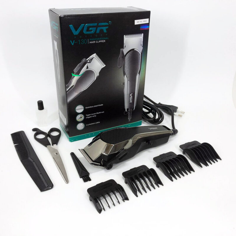 Машинка для стрижки VGR V-130 — професійний триммер для волосся з насадками