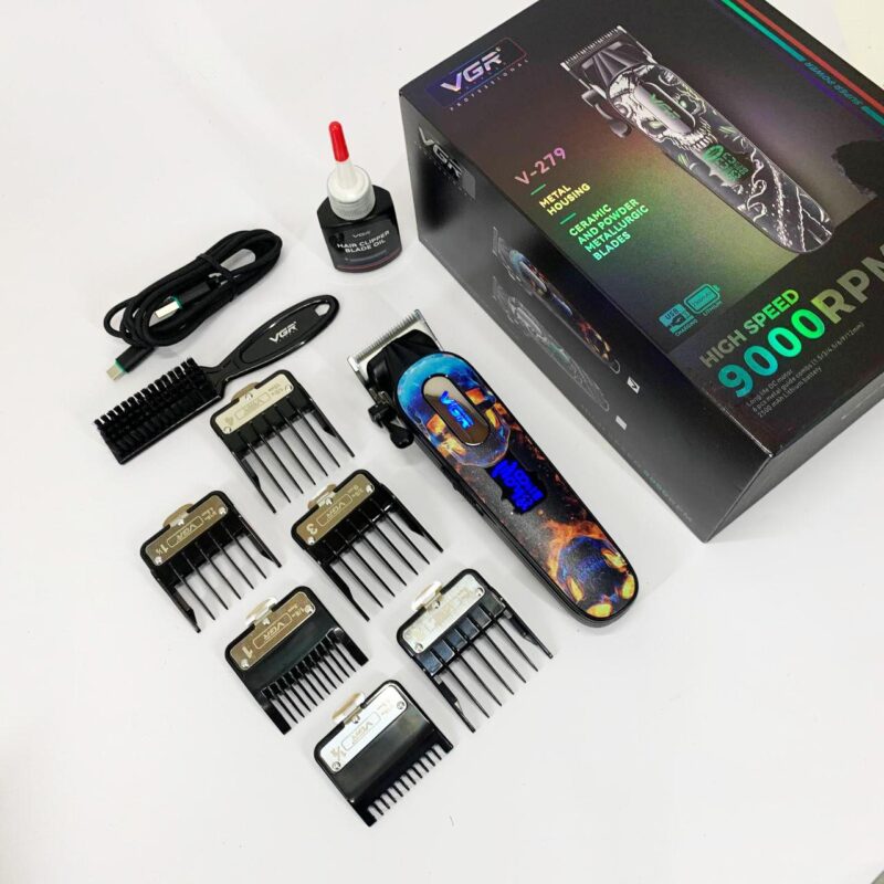 Акумуляторна машинка для стрижки VGR V-279 RED — потужний тример для професійного догляду