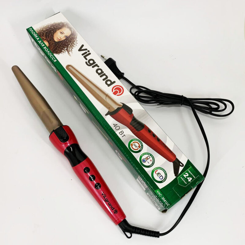 ViLgrand VHC-3041LC — Конусна плойка з анодованим алюмінієвим покриттям та LED дисплеєм