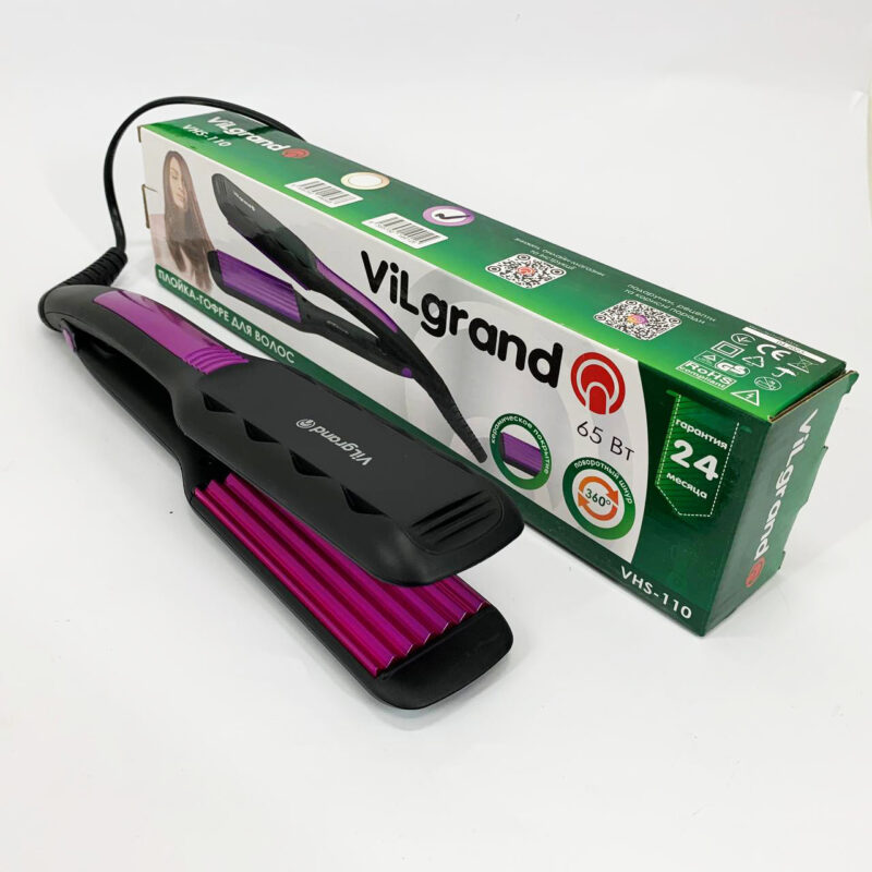 Волосся Плойка-гофре ViLgrand VHS-110 з керамічним покриттям для стильних укладок