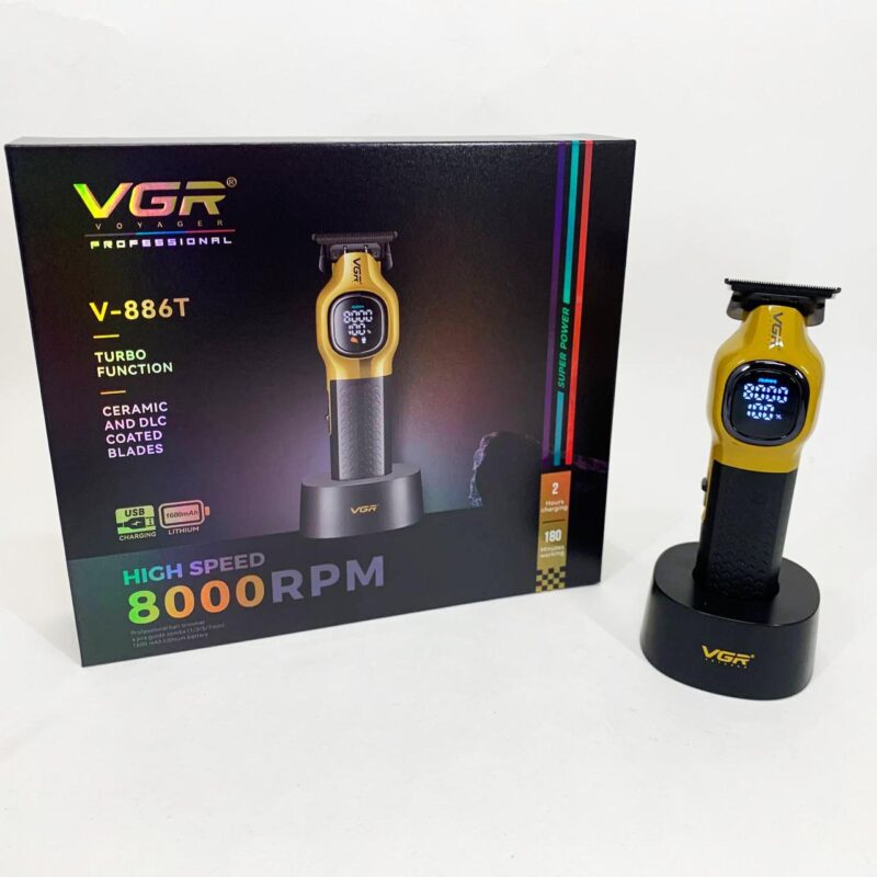 Тример для волосся VGR V-886T GOLD 8000RPM 4 насадки — ідеальний помічник для точної стрижки