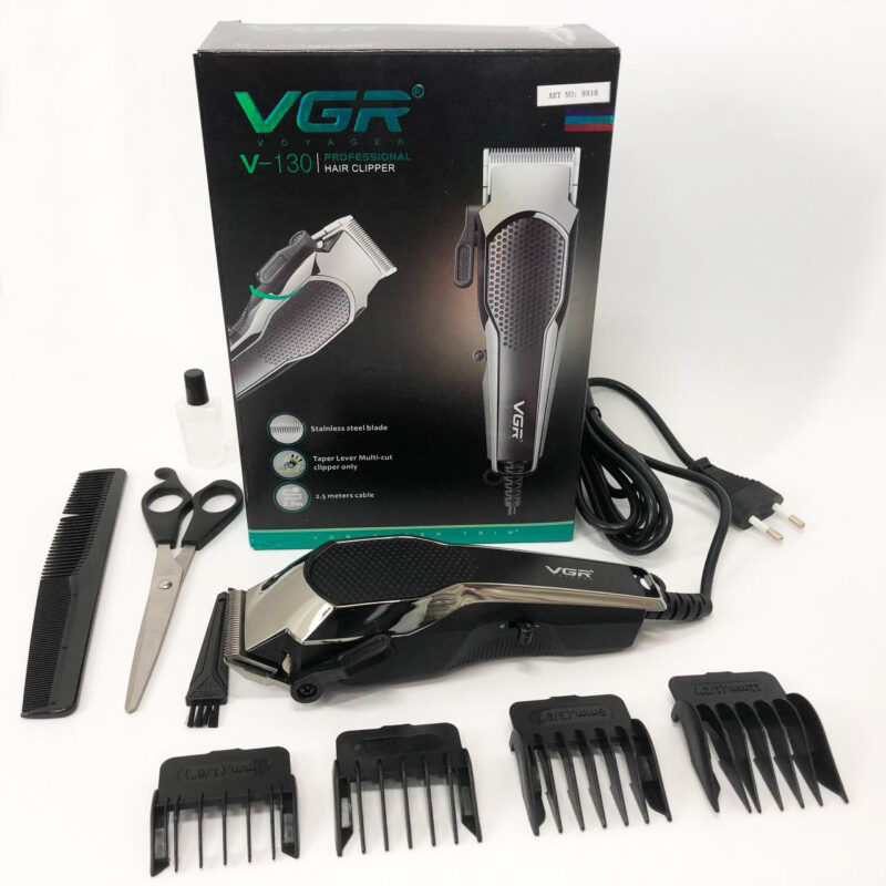 Машинка для стрижки VGR V-130 — професійний триммер для волосся з насадками