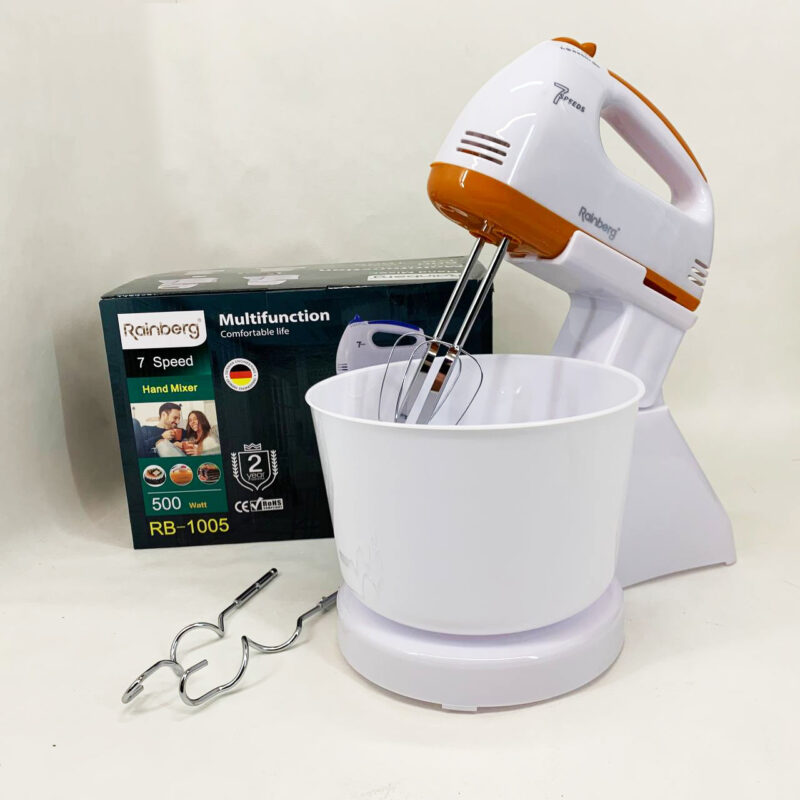 Миксер Rainberg RB-1005 500Вт з чашею 2 л — 7 скоростей для зручності використання.