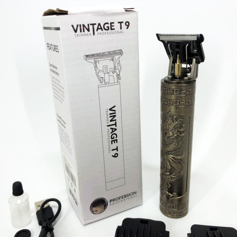 Машинка для стрижки волосся Vintage T9-1 BRONZE — створюйте ідеальні зачіски легко та швидко.