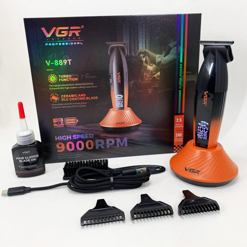 Машинка для стрижки VGR V-889T 9000RPM — потужність і зручність для ідеальної стрижки.
