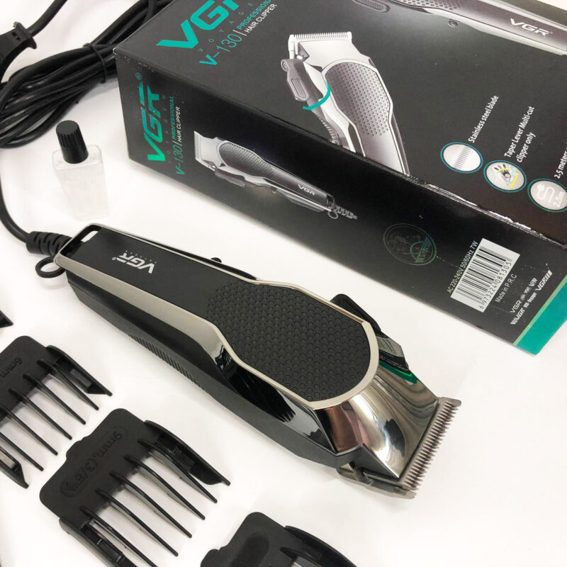 Машинка для стрижки VGR V-130 — професійний триммер для волосся з насадками