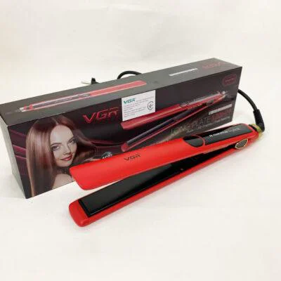 Плойка для волос VGR V-518 RED — професійний інструмент для укладки з керамічними пластинами.