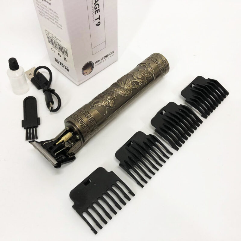 Машинка для стрижки волосся Vintage T9-1 BRONZE — створюйте ідеальні зачіски легко та швидко.