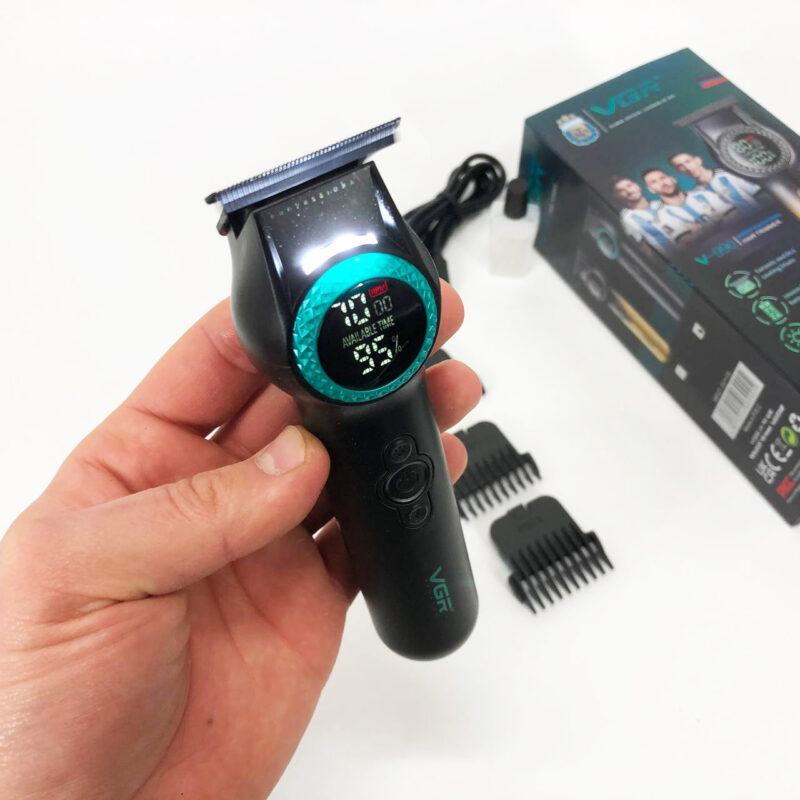 Тример VGR V-990 — багатофункціональна акумуляторна машинка для стрижки з 3 насадками