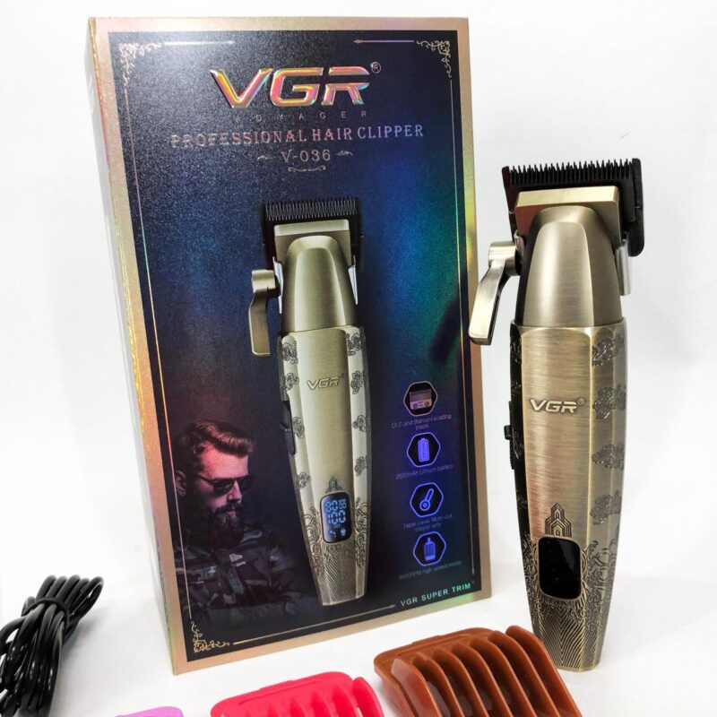 Акумуляторна машинка для стрижки VGR V-036 з тривалою автономністю