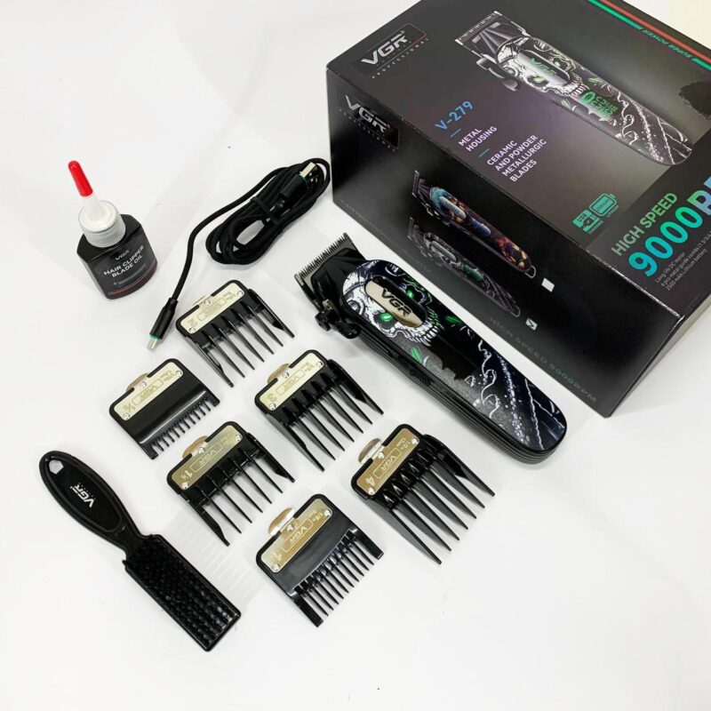 Акумуляторна машинка для стрижки VGR V-279 GREEN — потужність і точність для ідеальної стрижки.