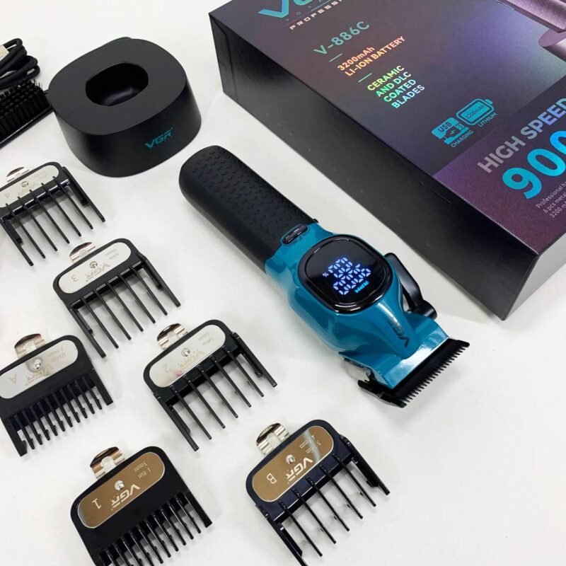 Машинка для стрижки акумуляторна VGR V-886C BLUE — досягайте ідеальних результатів легко.