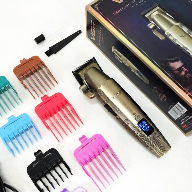 Акумуляторна машинка для стрижки VGR V-036 з тривалою автономністю