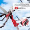 Ручна пила 2в1 з телескопічною рукояткою для обрізання дерев — 4,2 метри висоти, 35 мм діаметр гілки, окуляри та рукавички.