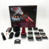 Професійна машинка для стрижки VGR V-001 RED з дисплеєм 9000 об 10 насадками 1,5-24 мм
