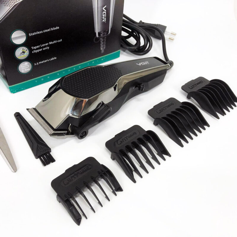 Машинка для стрижки VGR V-130 — професійний триммер для волосся з насадками