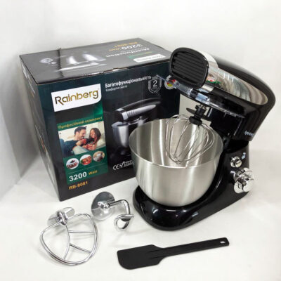 Тестоміс Rainberg RB-8081 планетарний кухонний комбайн 3200 Вт з нержавіючою чашею