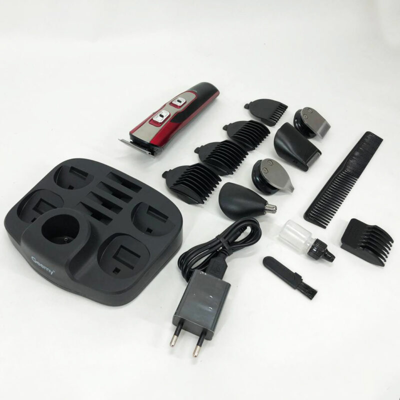 Машинка для стрижки GEMEI GM-592 10 в 1 для догляду за волоссям і бородою