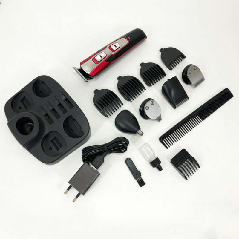 Машинка для стрижки GEMEI GM-592 10 в 1 для догляду за волоссям і бородою