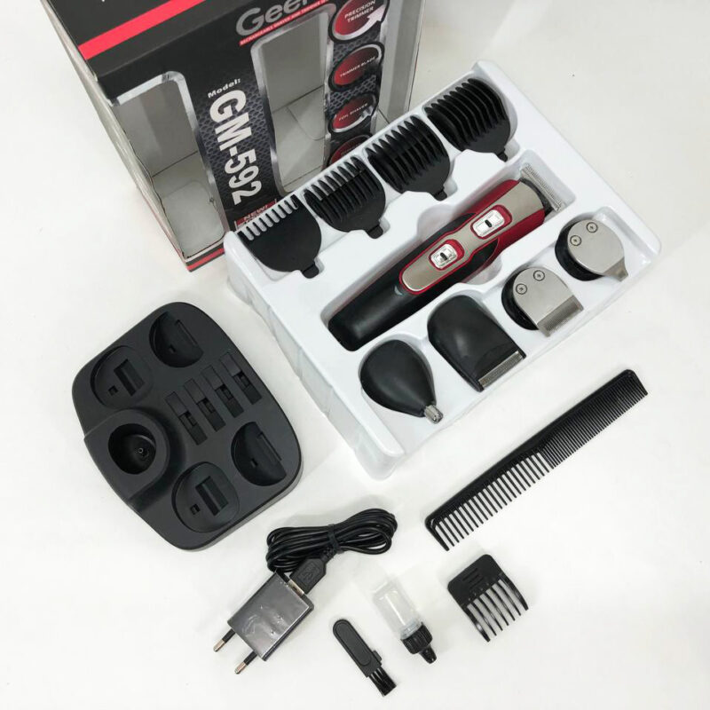 Машинка для стрижки GEMEI GM-592 10 в 1 для догляду за волоссям і бородою