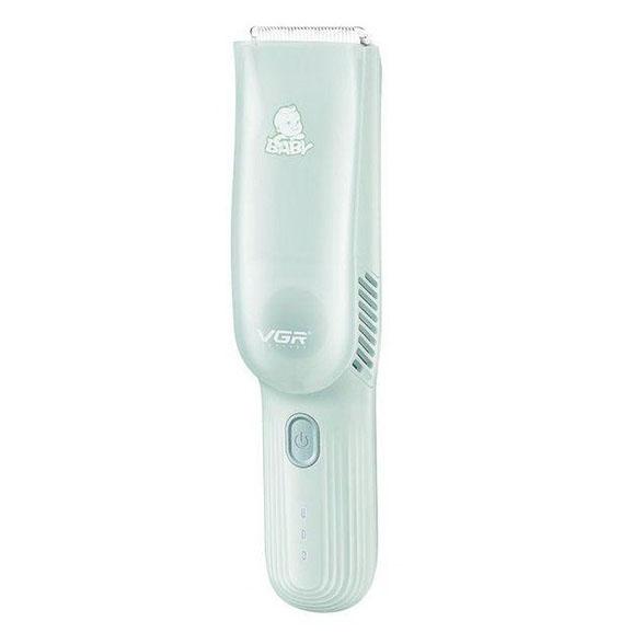 Дитяча машинка VGR V-155 GREEN для стрижки без шуму та з насадками 0-12 мм
