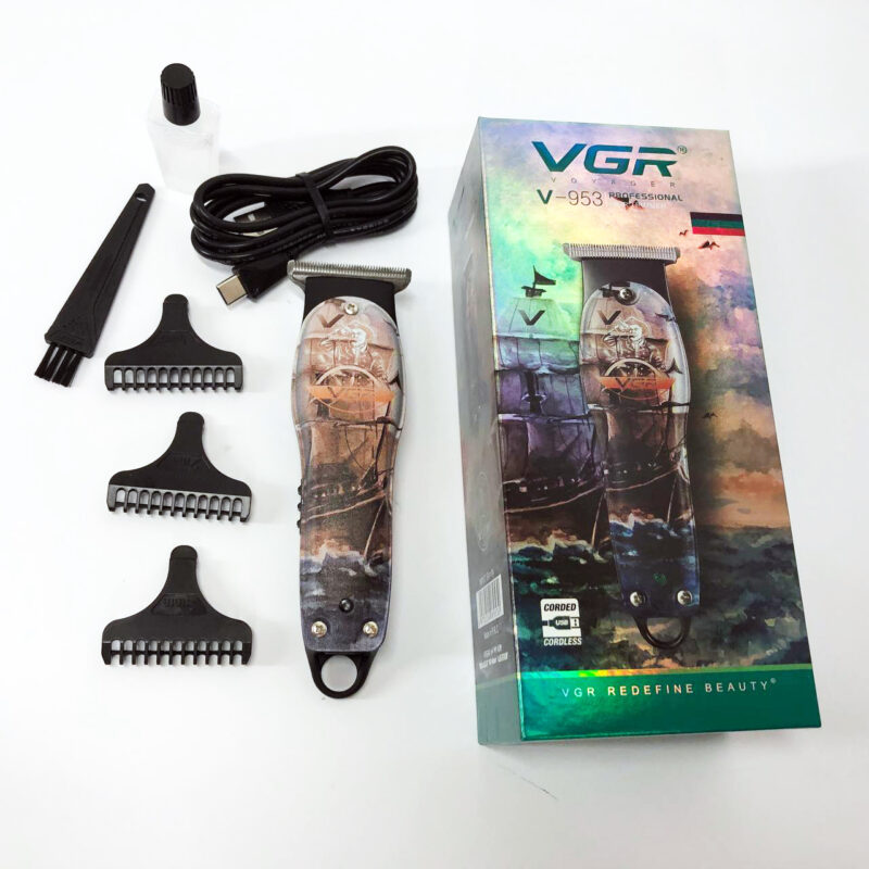Професійний триммер VGR V-953 для стрижки волосся та бороди з насадками
