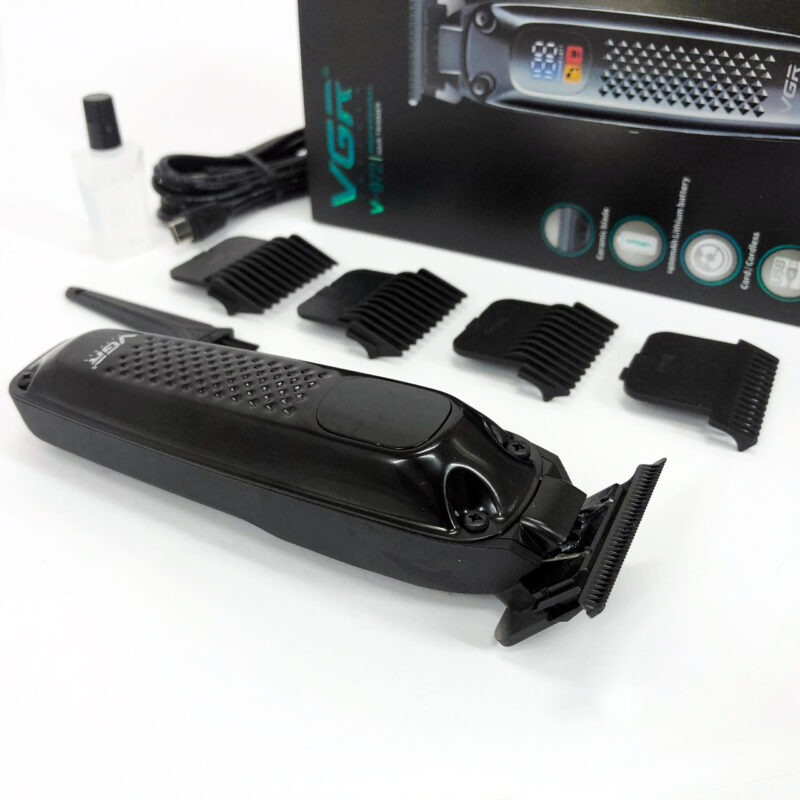 Машинка для стрижки волосся VGR V-972 — акумуляторний триммер з насадками для професіоналів