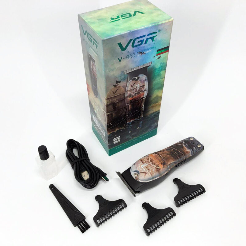 Професійний триммер VGR V-953 для стрижки волосся та бороди з насадками