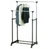 Телескопічна стійка для одягу Double Pole Clothes Horse - легка, компактна, швидка збірка, висота 135 см, для великої кількості одягу.