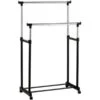 Телескопічна стійка для одягу Double Pole Clothes Horse - легка, компактна, швидка збірка, висота 135 см, для великої кількості одягу.
