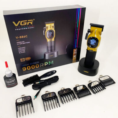 Машинка для стрижки VGR V-886C GOLD — потужний інструмент для професіоналів.