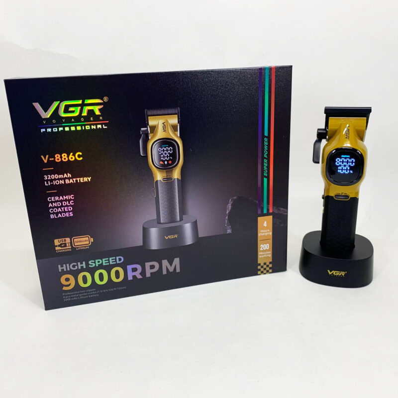 Машинка для стрижки VGR V-886C GOLD — потужний інструмент для професіоналів.