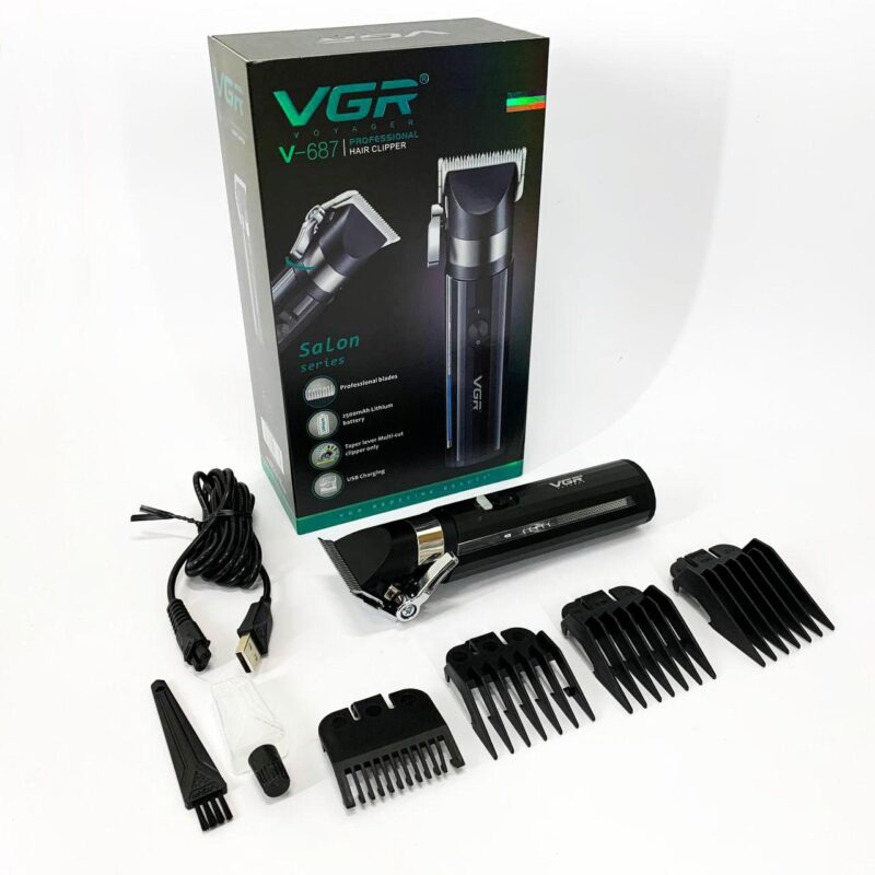 Акумуляторна машинка для стрижки VGR V-687 з автономністю до 300 хвилин