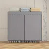 Тканинна шафа SHKF-04 150х45х172см сірий дерев'яний каркас екологічна стильна для одягу та взуття