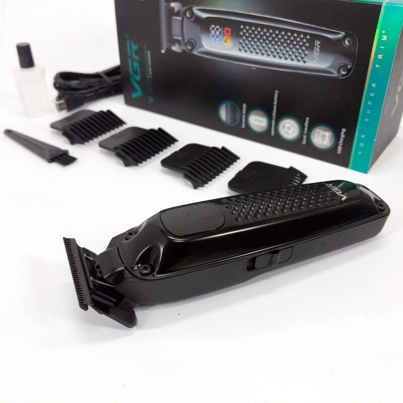 Машинка для стрижки волосся VGR V-972 — акумуляторний триммер з насадками для професіоналів