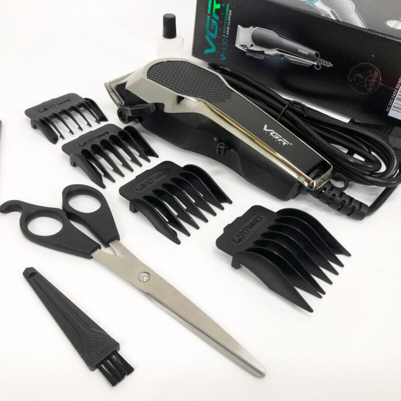 Машинка для стрижки VGR V-130 — професійний триммер для волосся з насадками