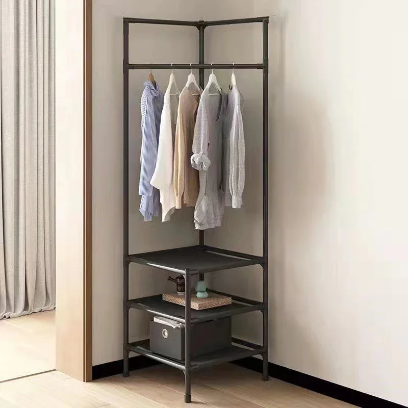 Кутова вішалка в передпокій з підставкою для взуття Corner coat rack — оптимізація простору з металу 180х45х45 см