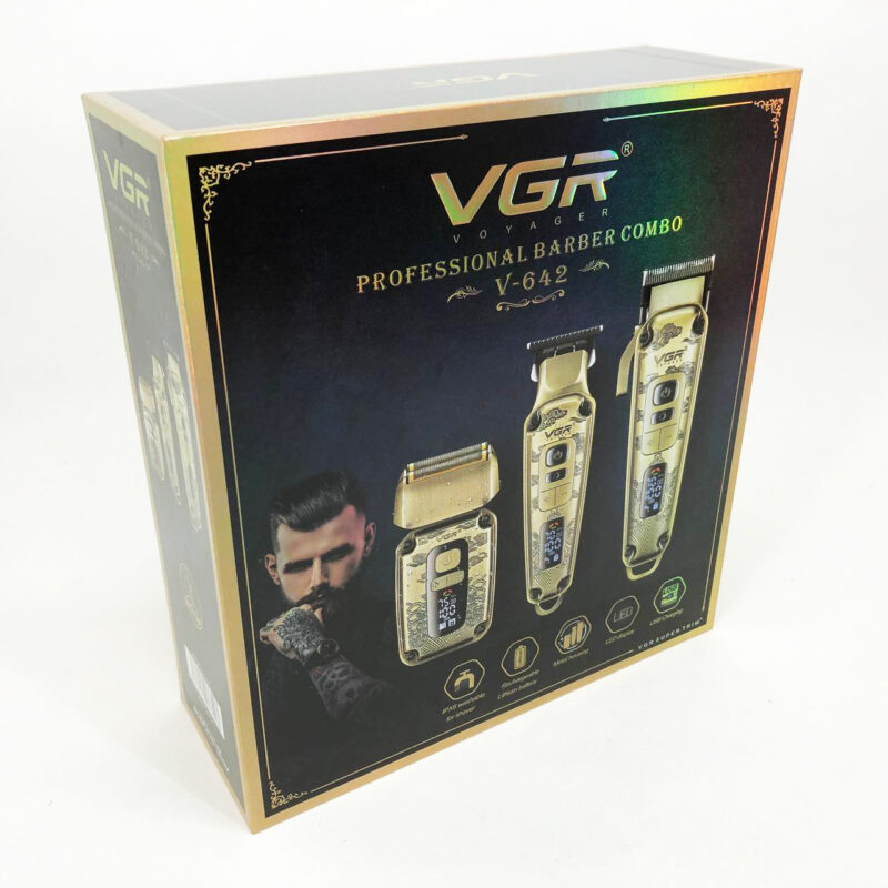 Набір для стрижки волосся і бороди з насадками 3в1 VGR V-642 Акумуляторна машинка — ідеальний вибір для кожного чоловіка