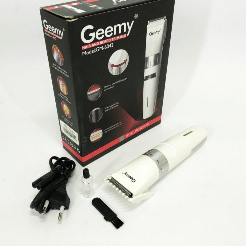 Акумуляторна машинка для стрижки волосся Gemei GM-6042 — стильна та зручна у використанні