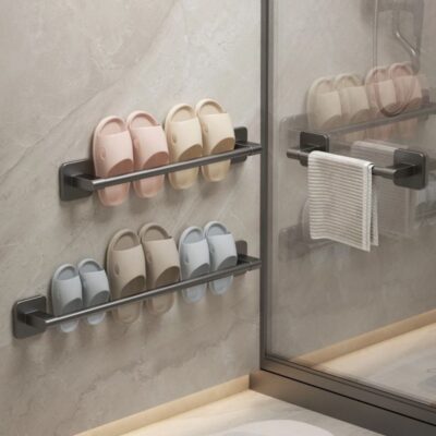 Універсальна поличка для взуття та рушників SHOE HOLDER 54х3,5 см Клейова установка Місткість без цвяхів