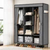 HCX WARDROBE NEW CL-128 Універсальна тканинна шафа 170х130х45 см Компактний органайзер для зберігання речей