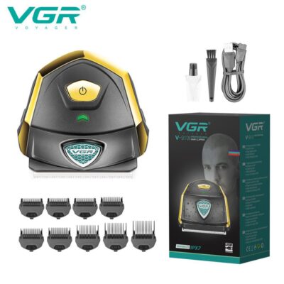 Акумуляторна машинка для стрижки VGR V-910 з потужним двигуном та 9 насадками для ідеальної стрижки