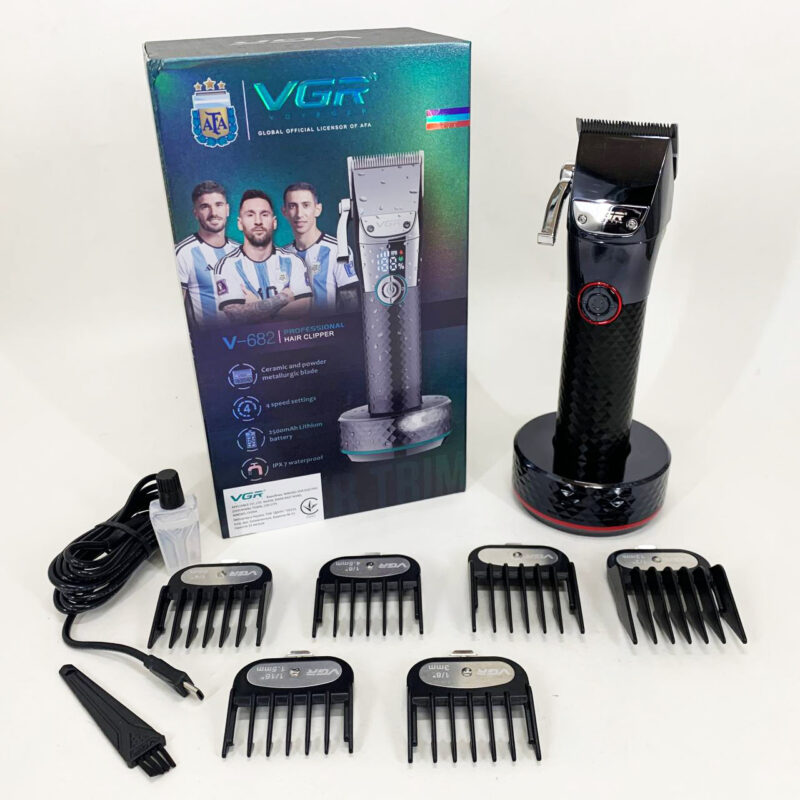 Професійна бездротова машинка для стрижки VGR V-682 RED — ідеальний вибір для точної стрижки
