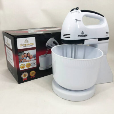 Миксер Crownberg CB-7320 ручний з підставкою та чашею 2л 300 Вт на 7 швидкостей