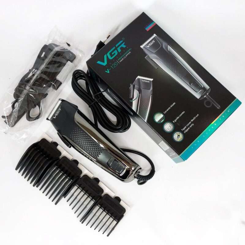 Машинка для стрижки волосся VGR V-120 — універсальний тример для бороди з насадками