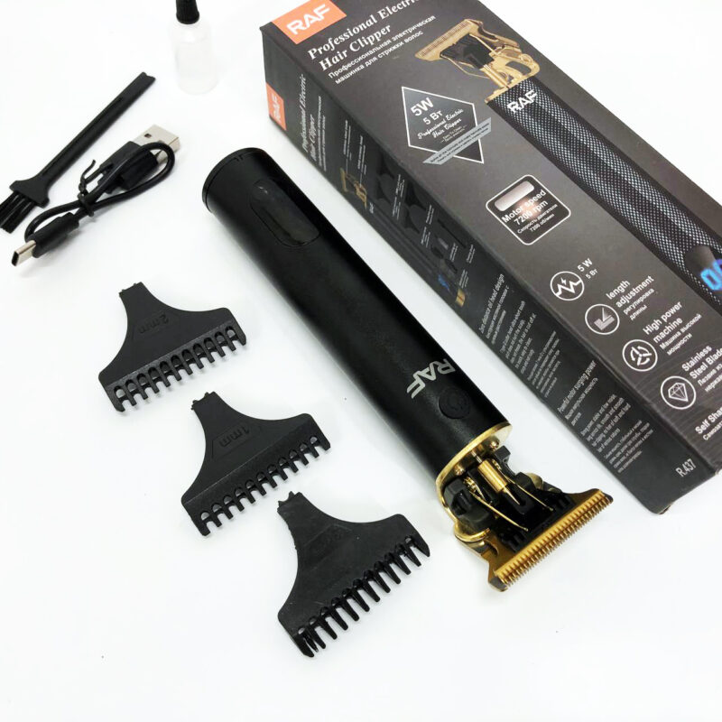 Тример RAF R.437 для стрижки волосся та бороди з акумулятором, що працює до 120 хвилин.