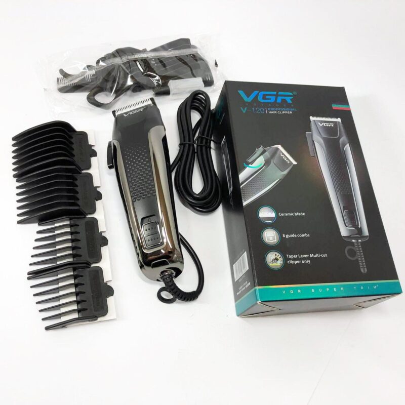 Машинка для стрижки волосся VGR V-120 — універсальний тример для бороди з насадками