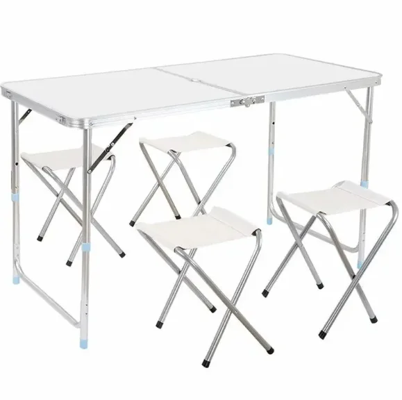 zont-v-podarok-raskladnoy-stol-dlya-piknika-v-chemodane-folding-table-120-60-70-sm-4-stula-13727532440045_8b84aaabd7 Стіл Folding Table 120*60*70 для пікніка з 4 стільцями, коричневий, просте складання, великий розмір для 6-8 осіб